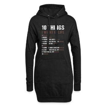 Elk 5 choses que je veux dans la vie Orignal - Sweat-shirt à capuche long Femme - noir - Devant