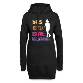 Basketteur basketteur joueur de cerceau lancer des sports - Sweat-shirt à capuche long Femme - noir - Devant