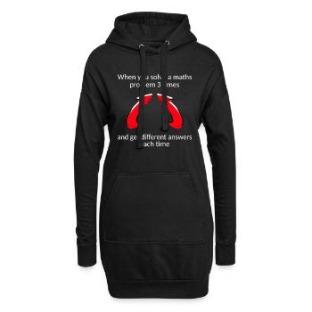 Math gift nerd teacher math teacher math - Hoodie Dress - black - Front