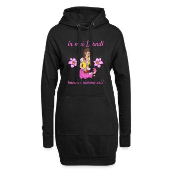 Damen Dirndl Ersatz Trachten Ersatz Bluse Kirmes - Hoodie-Kleid - Schwarz - Vorne