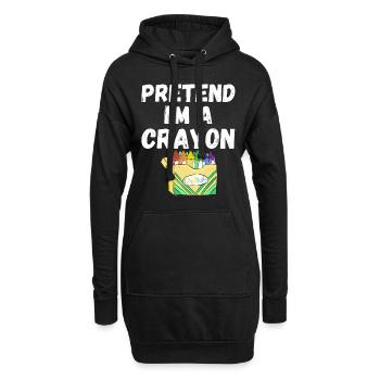 Pretend im a crayon - drôle de costume d’halloween - Sweat-shirt à capuche long Femme - noir - Devant