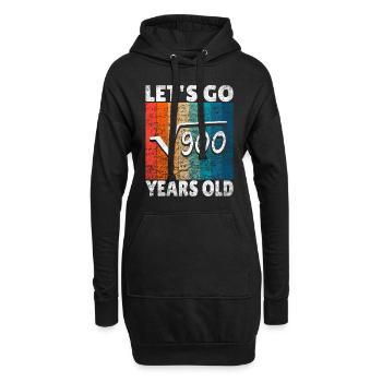 30e anniversaire - la racine de 900 = 30 ans - Sweat-shirt à capuche long Femme - noir - Devant