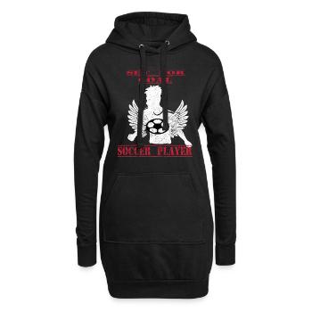 Joueur de football Football Football - Sweat-shirt à capuche long Femme - noir - Devant