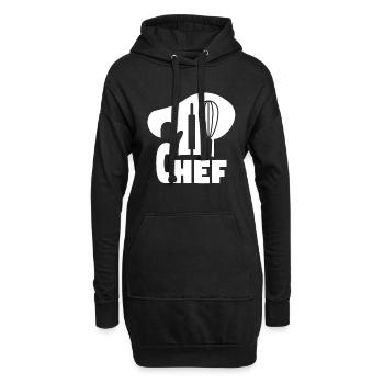 Cuisinier Cuisinier Chef Cuisine Gastro - Sweat-shirt à capuche long Femme - noir - Devant