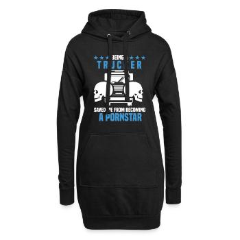 Chauffeur de camion Automobilistes Véhicules à moteur - Sweat-shirt à capuche long Femme - noir - Devant