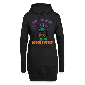 Ne me faites pas tourner mon interrupteur de sorcière - Sweat-shirt à capuche long Femme - noir - Devant