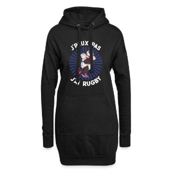 J'Peux Pas J'ai Rugby Joueur Maillot France Rugby - Hoodie-Kleid - Schwarz - Vorne
