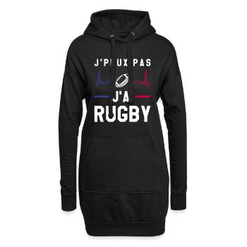 J'Peux Pas J'ai Rugby Joueur Maillot France Rugby - Hoodie-Kleid - Schwarz - Vorne