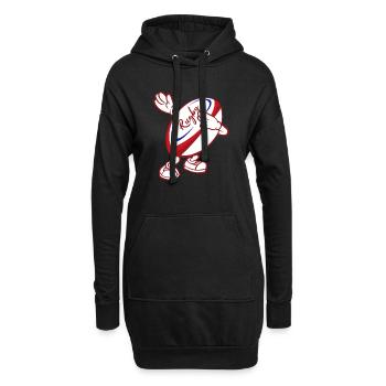 Dab Rugby Dab Joueur Maillot France Rugby - Sweat-shirt à capuche long Femme - noir - Devant