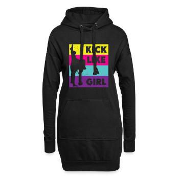 Arts martiaux Autodéfense Arts martiaux - Sweat-shirt à capuche long Femme - noir - Devant