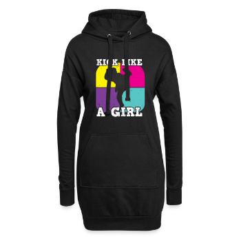 Arts martiaux Autodéfense Arts martiaux - Sweat-shirt à capuche long Femme - noir - Devant