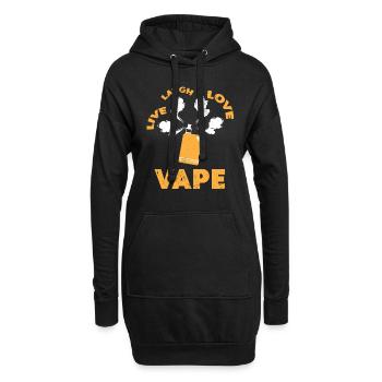 Vape E-Zigarette E-Shisha Zigaretten Rauchen - Hoodie-Kleid - Schwarz - Vorne