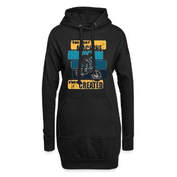 Fahrradfahrer Fahrrad Biker BMX - Hoodie-Kleid - Schwarz - Vorne