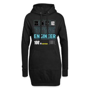 Ingénieur électricien Ingénieur électricien Génie électrique - Sweat-shirt à capuche long Femme - noir - Devant