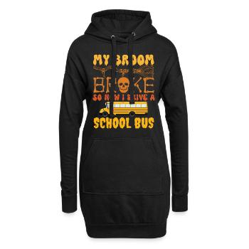 Mein Besen ist kaputt gegangen, also fahre ich jetzt einen Schulbus, lustig - Hoodie-Kleid - Schwarz - Vorne