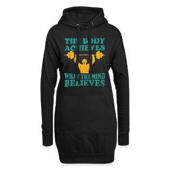 Musculation Force Strong Fitness Power Triathlon - Sweat-shirt à capuche long Femme - noir - Devant