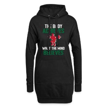 Musculation Force Strong Fitness Power Triathlon - Sweat-shirt à capuche long Femme - noir - Devant