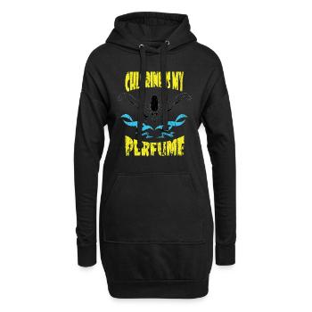 Schwimmer Schwimmen 50 Meter Bahn Brustschwimmen - Hoodie-Kleid - Schwarz - Vorne