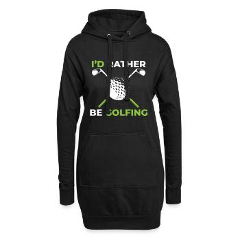 Golf golfeur club de golf balle de golf terrain de golf - Sweat-shirt à capuche long Femme - noir - Devant