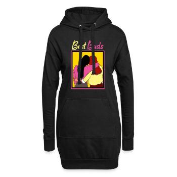 Meilleurs amis Meilleurs bourgeons Meilleur ami - Sweat-shirt à capuche long Femme - noir - Devant