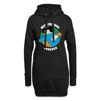 Meilleurs amis Meilleurs bourgeons Meilleur ami - Sweat-shirt à capuche long Femme - noir - Devant