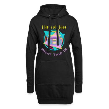 Je n’ai aucune idée de ce que c’est que la radio rétro des années 70 des années 80 - Sweat-shirt à capuche long Femme - noir - Devant