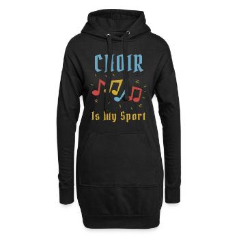 Funny Choir est mon sport Choristes Choristes Chanteur - Sweat-shirt à capuche long Femme - noir - Devant