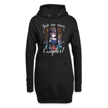 Juste un chapitre de plus Anime Girl Reading Book - Sweat-shirt à capuche long Femme - noir - Devant