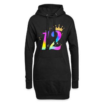 12. Geburtstag Geschenkidee Für 12 Jahre Alt - Hoodie-Kleid - Schwarz - Vorne