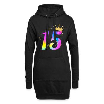15. Geburtstag Geschenkidee Für 15 Jahre Alt - Hoodie-Kleid - Schwarz - Vorne