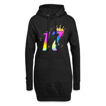 17. Geburtstag Geschenkidee Für 17 Jahre Alt - Hoodie-Kleid - Schwarz - Vorne