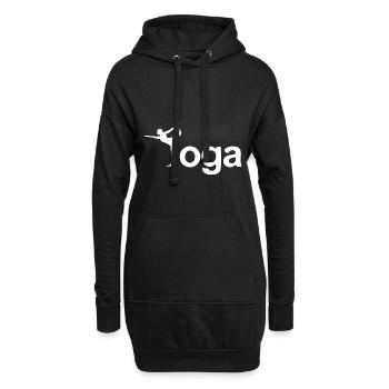Yoga Pose Yogi - Sweat-shirt à capuche long Femme - noir - Devant