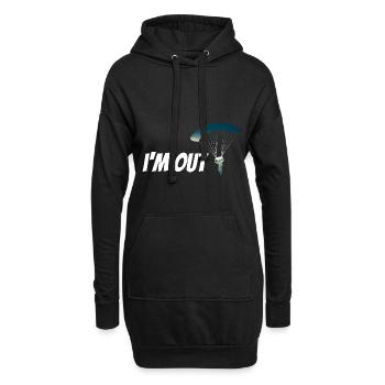 parachute - Hoodie Dress - black - Front