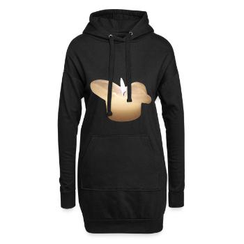 bougie - Sweat-shirt à capuche long Femme - noir - Devant