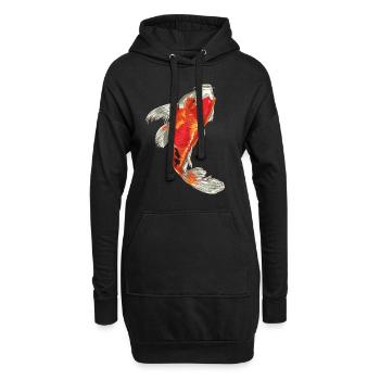 Poisson Poisson Poissons Aquarium Océan - Sweat-shirt à capuche long Femme - noir - Devant