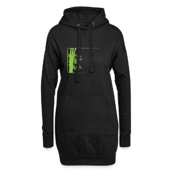 Forêt de bambous en Asie Sweet Grass - Sweat-shirt à capuche long Femme - noir - Devant