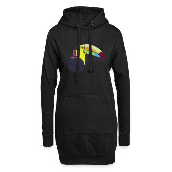 Toucan (Toucan) oiseau toucan - Sweat-shirt à capuche long Femme - noir - Devant