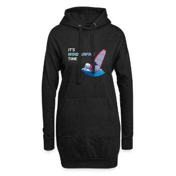 Windsurfer Windsurfing Wind Surfing Gift - Sweat-shirt à capuche long Femme - noir - Devant