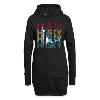 Husky - Sweat-shirt à capuche long Femme - noir - Devant