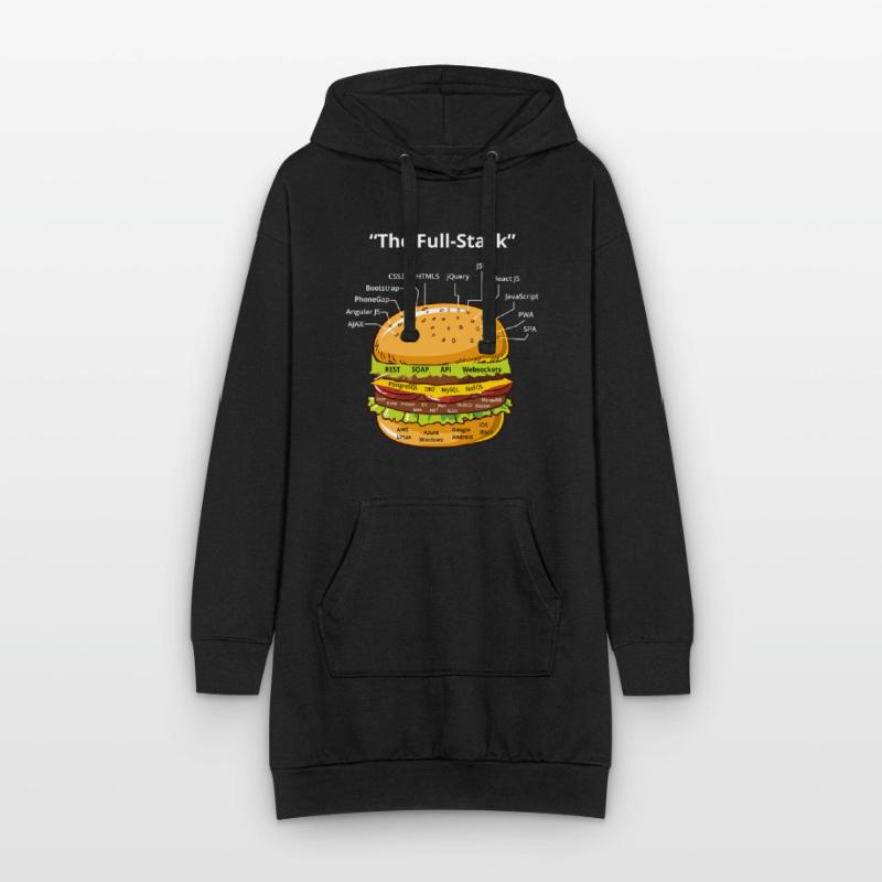Computer Programmierer Programmierer Software Burger Liebhaber Hoodie-Kleid
