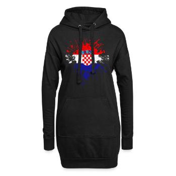 Kroatien Flagge - Hoodie-Kleid - Schwarz - Vorne