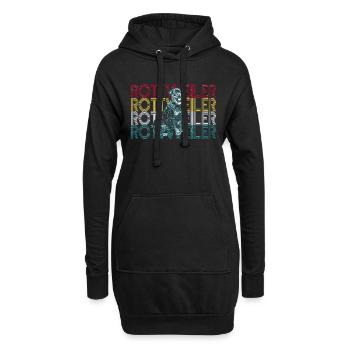 M. Rottweiler - Sweat-shirt à capuche long Femme - noir - Devant