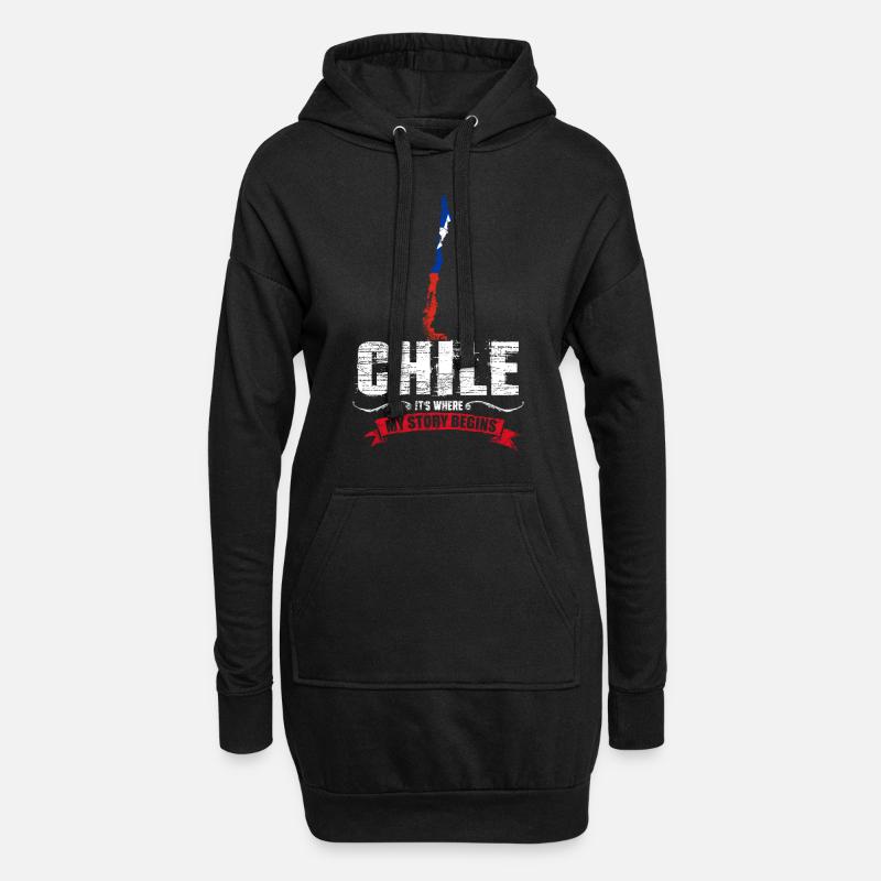Chile - Hoodie-Kleid - Schwarz