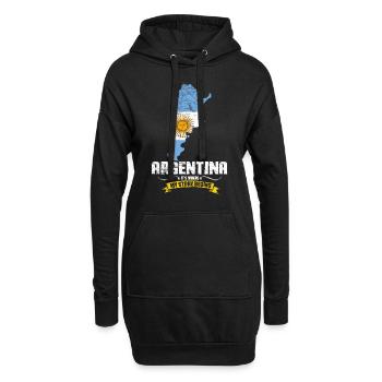 Argentine - Sweat-shirt à capuche long Femme - noir - Devant