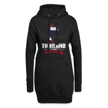 Thaïlande - Sweat-shirt à capuche long Femme - noir - Devant