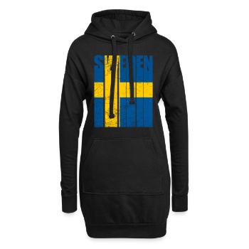 Schweden - Hoodie-Kleid - Schwarz - Vorne
