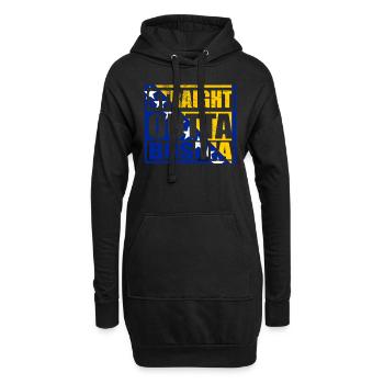 Straight Outta Bosnie - Sweat-shirt à capuche long Femme - noir - Devant