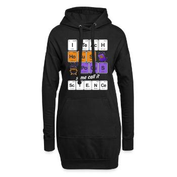 Periodensystem hocus pocus Magie Chemiker Lehrer - Hoodie-Kleid - Schwarz - Vorne