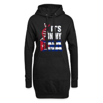 Kuba ist in meiner DNA - Hoodie-Kleid - Schwarz - Vorne