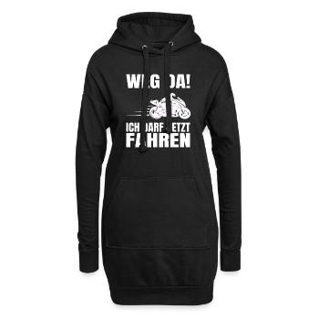 Motorrad Führerschein Bestanden Weg Da! Geschenk - Hoodie-Kleid - Schwarz - Vorne